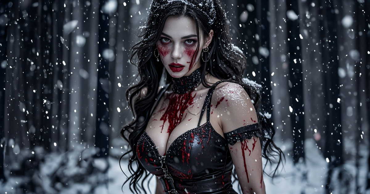 Mesmerizing Winter Ai Zombie Woman