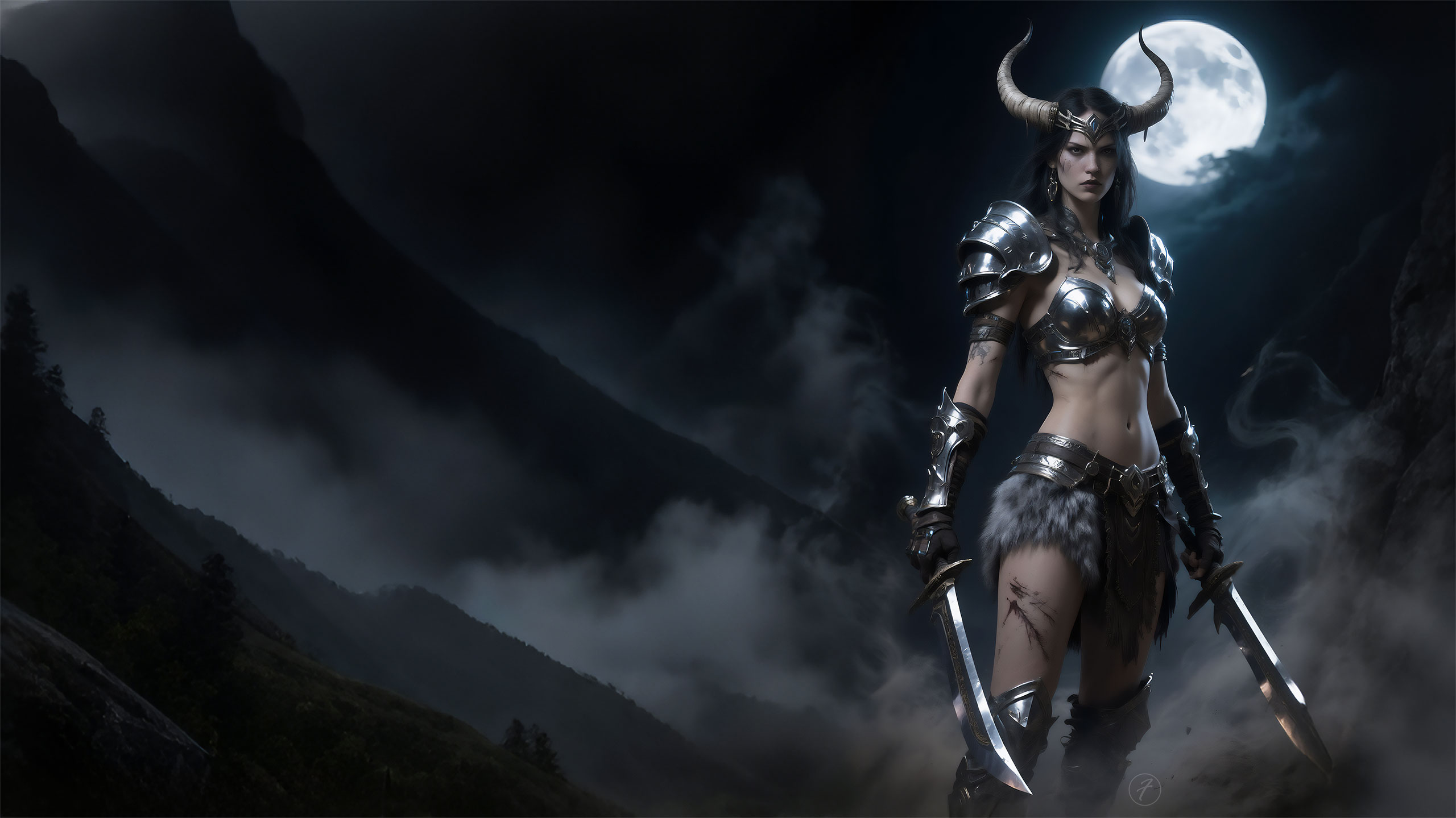 desktop_image-ai-fantasy-by-silispro-a-stunning-warrior-woman-standing-by-a-mountain-side-at-night-she-wears-armor-001