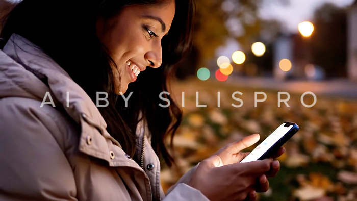 Royalty-Free Lifestyle Video of a Woman Looking at Cell Phone 4K